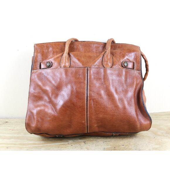 Patricia Nash Bag Brown Leather Rodano Satchel Large Shoulder Bag - Picture 5 of 16